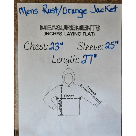 All In Motion Men Jacket Size Large Lightweight Water Repellent Rust/Orange Zip - Picture 9 of 9